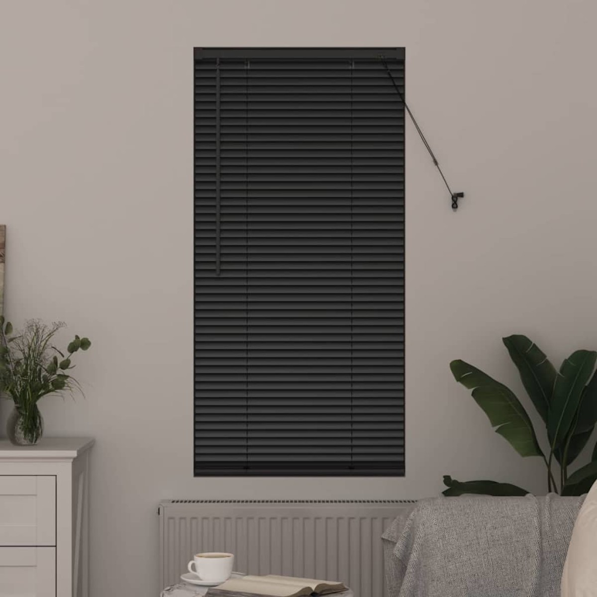 vidaXL Βενετσιάνικες Ρόδες Μαύρο 175 x 65 εκ Αλουμίνιο