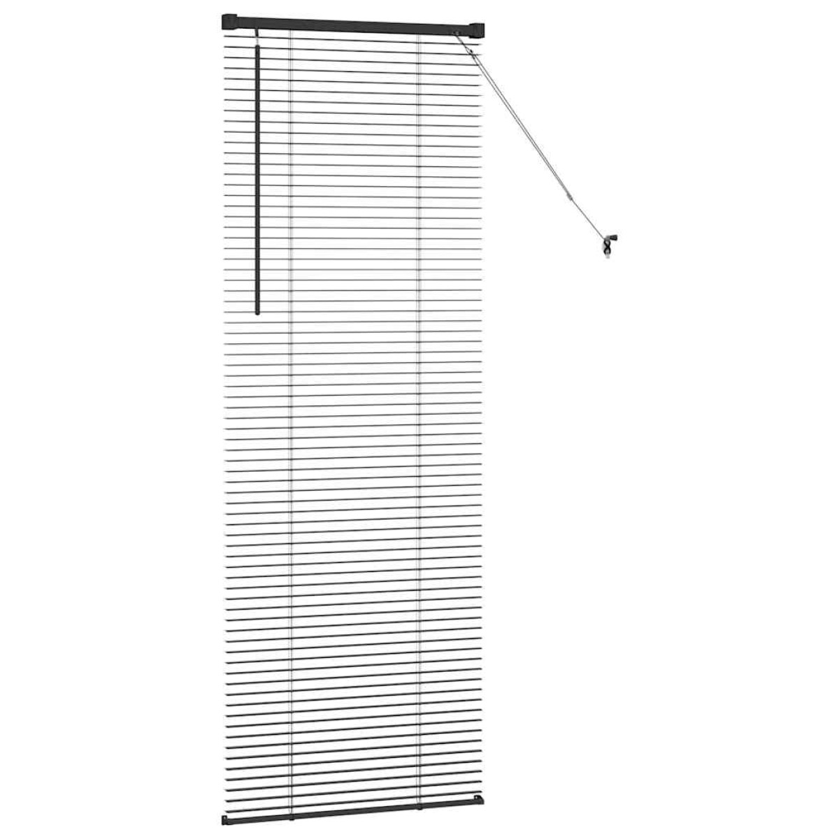 vidaXL Βενετσιάνικες Ρόδες Μαύρο 175 x 65 εκ Αλουμίνιο