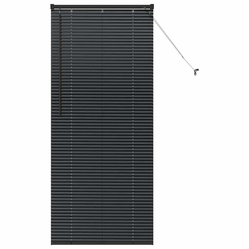 vidaXL Βενετσιάνικες Ρόδες Μαύρο 175 x 75 εκ Αλουμίνιο
