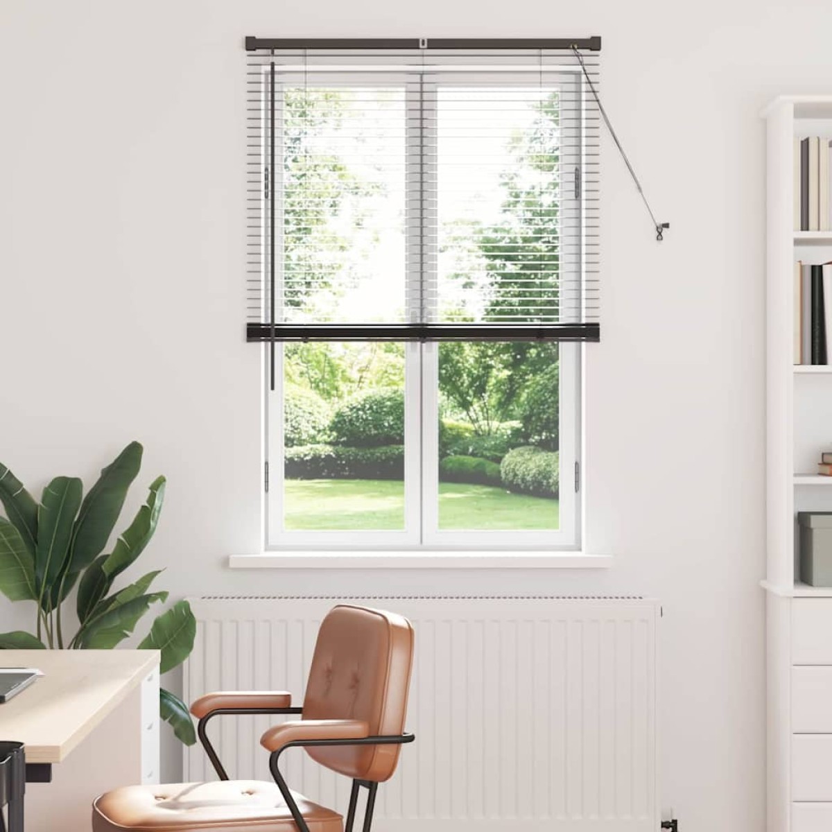 vidaXL Βενετσιάνικες Ρόδες Μαύρο 175 x 85 εκ Αλουμίνιο