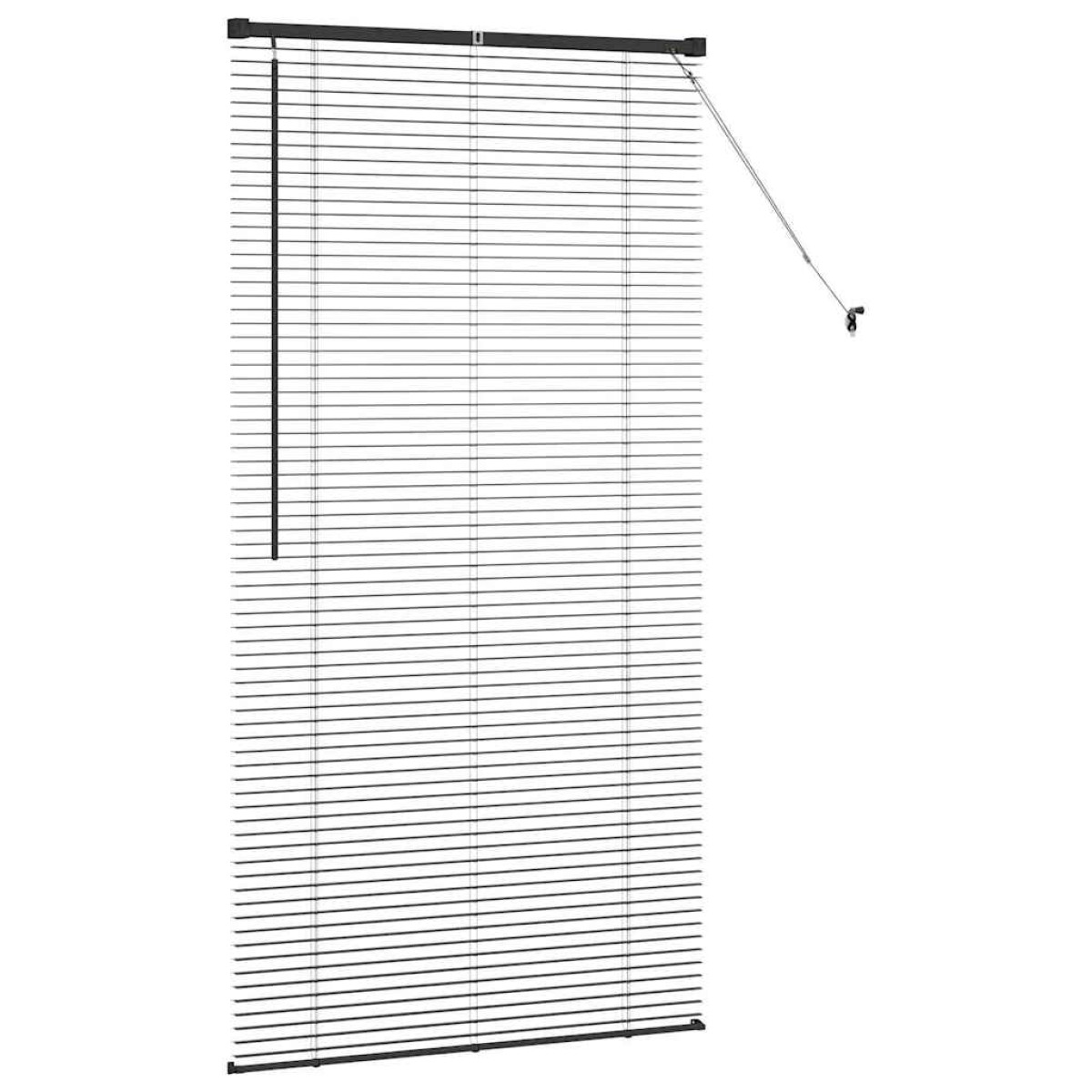 vidaXL Βενετσιάνικες Ρόδες Μαύρο 175 x 85 εκ Αλουμίνιο