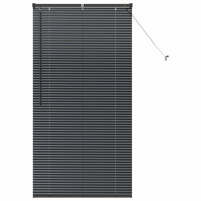 vidaXL Βενετσιάνικες Ρόδες Μαύρο 175 x 90 εκ Αλουμίνιο