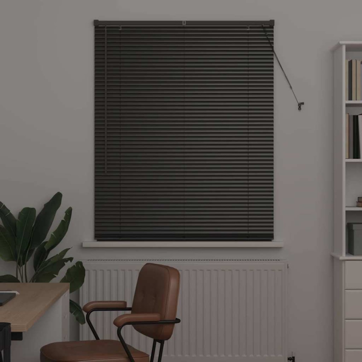 vidaXL Βενετσιάνικες Ρόδες Μαύρο 175 x 105 εκ Αλουμίνιο
