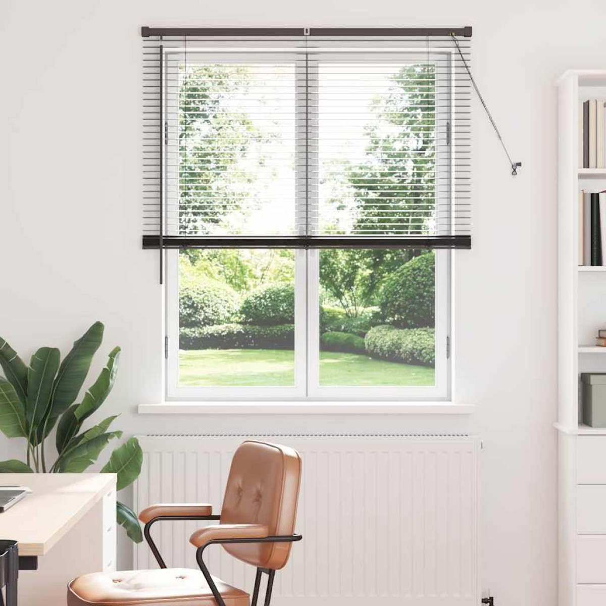 vidaXL Βενετσιάνικες Ρόδες Μαύρο 175 x 110 εκ Αλουμίνιο