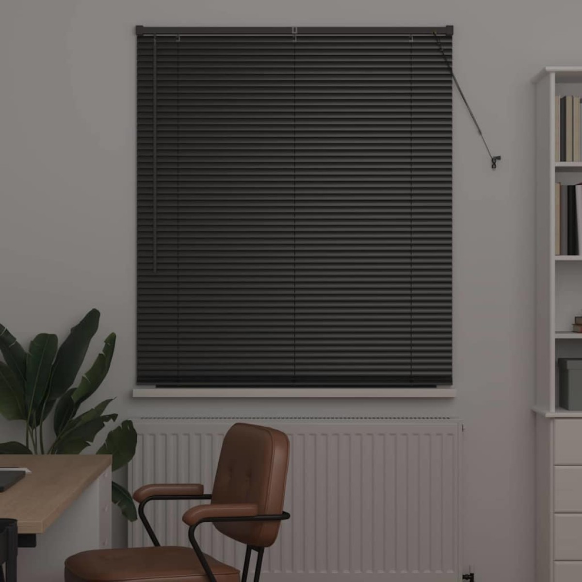 vidaXL Βενετσιάνικες Ρόδες Μαύρο 175 x 110 εκ Αλουμίνιο
