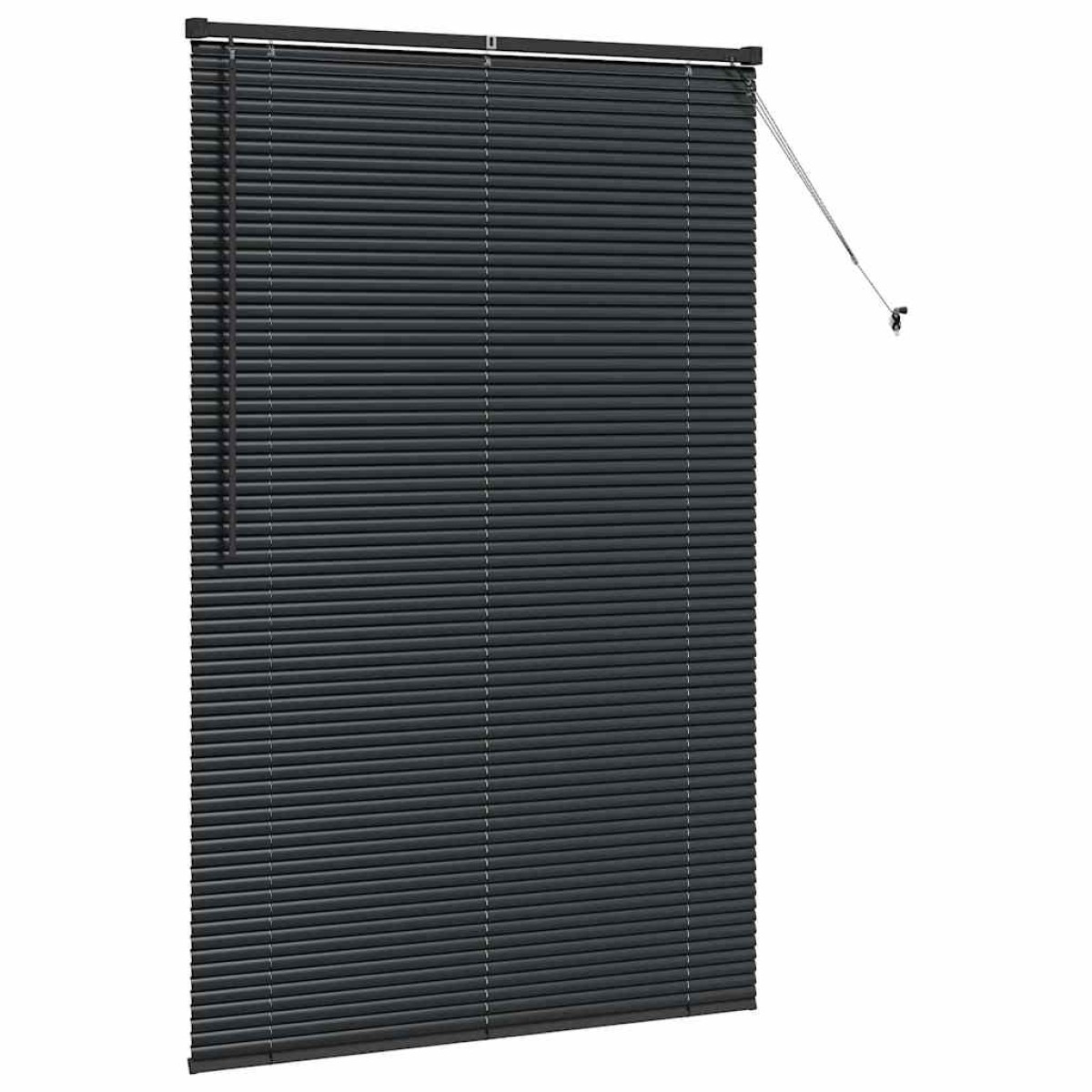 vidaXL Βενετσιάνικες Ρόδες Μαύρο 175 x 110 εκ Αλουμίνιο