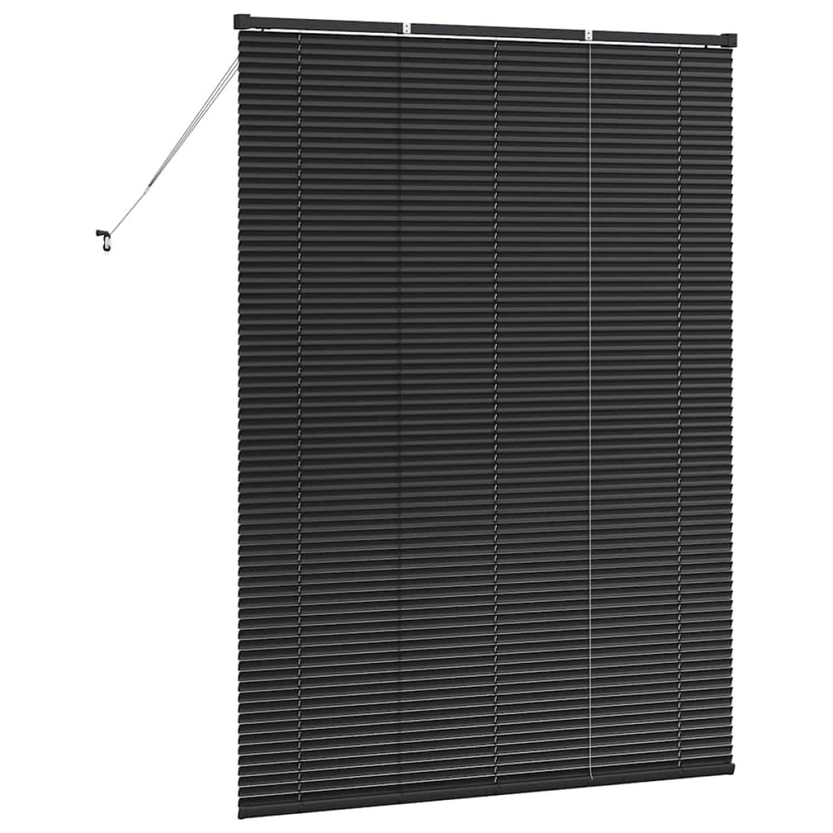 vidaXL Βενετσιάνικες Ρόδες Μαύρο 175 x 130 εκ Αλουμίνιο