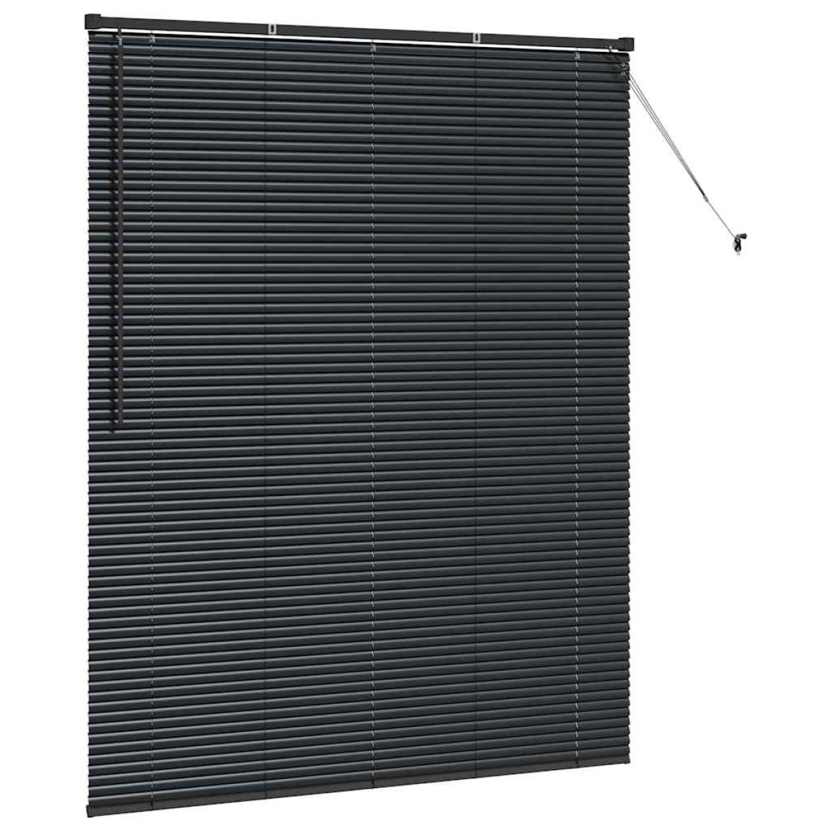 vidaXL Βενετσιάνικες Ρόδες Μαύρο 175 x 145 εκ Αλουμίνιο