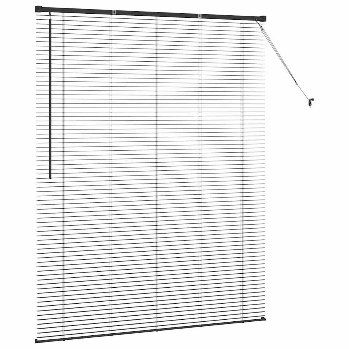 vidaXL Βενετσιάνικες Ρόδες Μαύρο 175 x 145 εκ Αλουμίνιο
