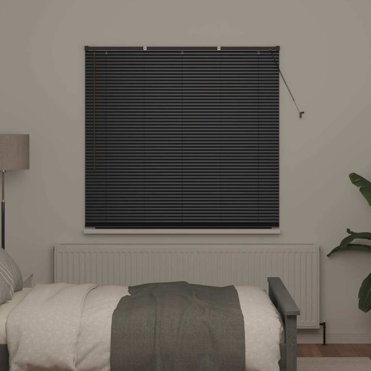 vidaXL Βενετσιάνικες Ρόδες Μαύρο 175 x 150 εκ Αλουμίνιο