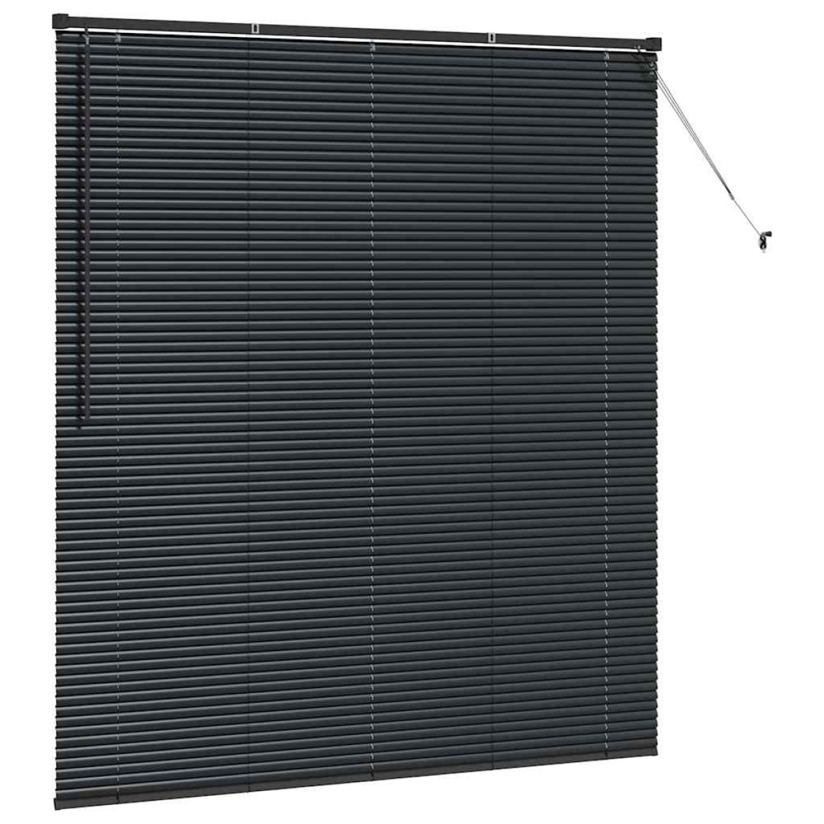 vidaXL Βενετσιάνικες Ρόδες Μαύρο 175 x 160 εκ Αλουμίνιο