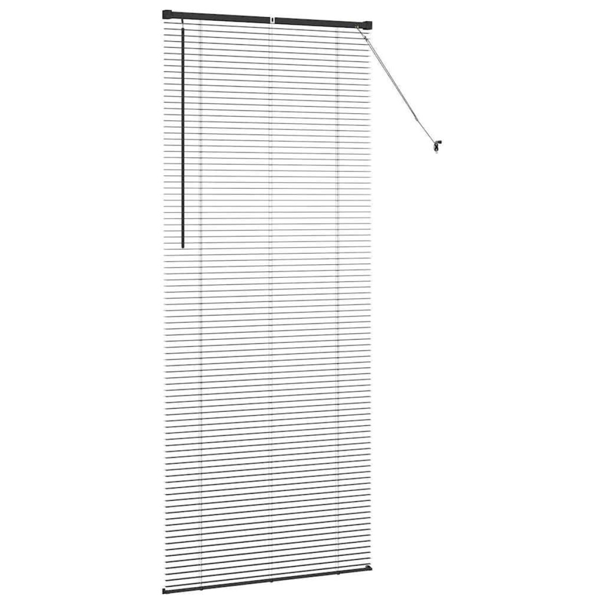 vidaXL Βενετσιάνικες Ρόδες Μαύρο 220 x 85 εκ Αλουμίνιο