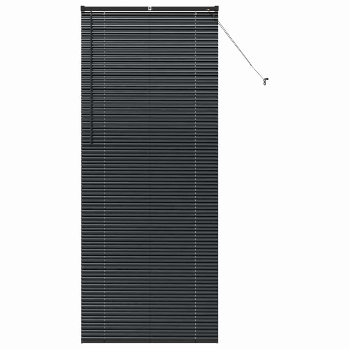 vidaXL Βενετσιάνικες Ρόδες Μαύρο 220 x 95 εκ Αλουμίνιο