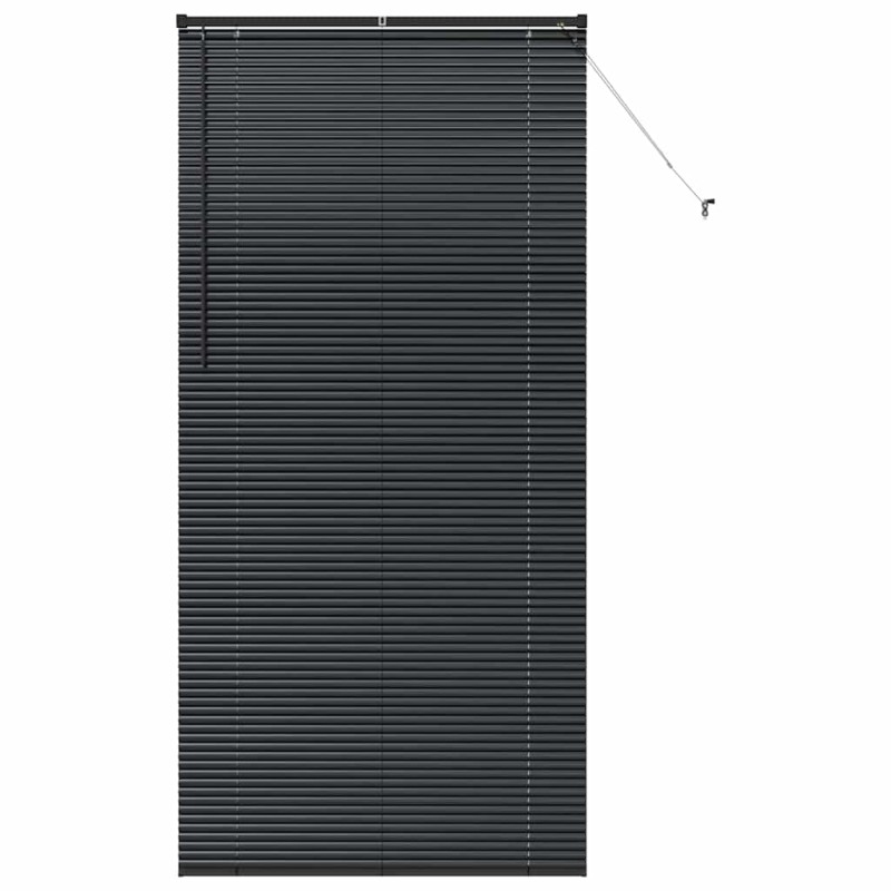vidaXL Βενετσιάνικες Ρόδες Μαύρο 220 x 105 εκ Αλουμίνιο