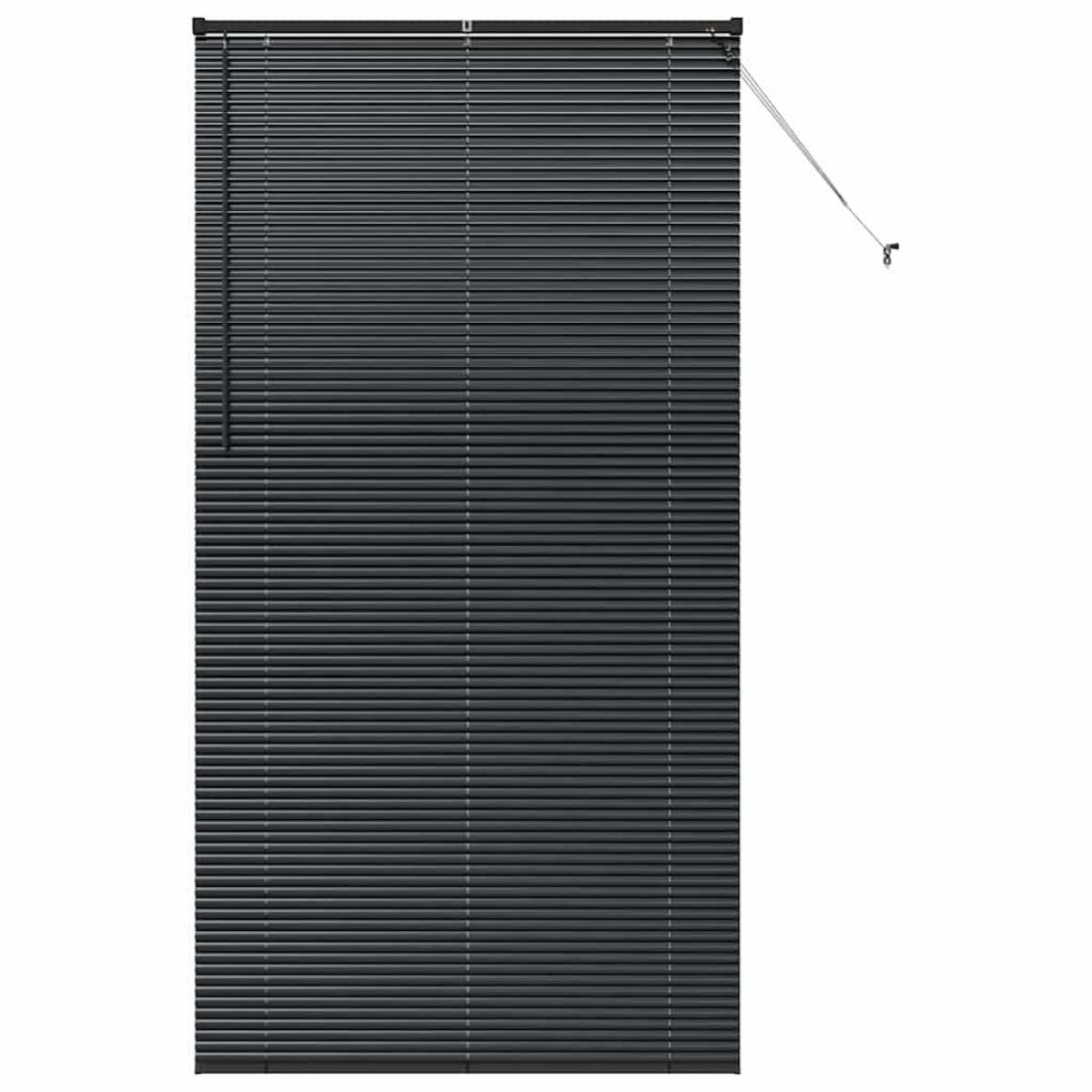vidaXL Βενετσιάνικες Ρόδες Μαύρο 220 x 115 εκ Αλουμίνιο