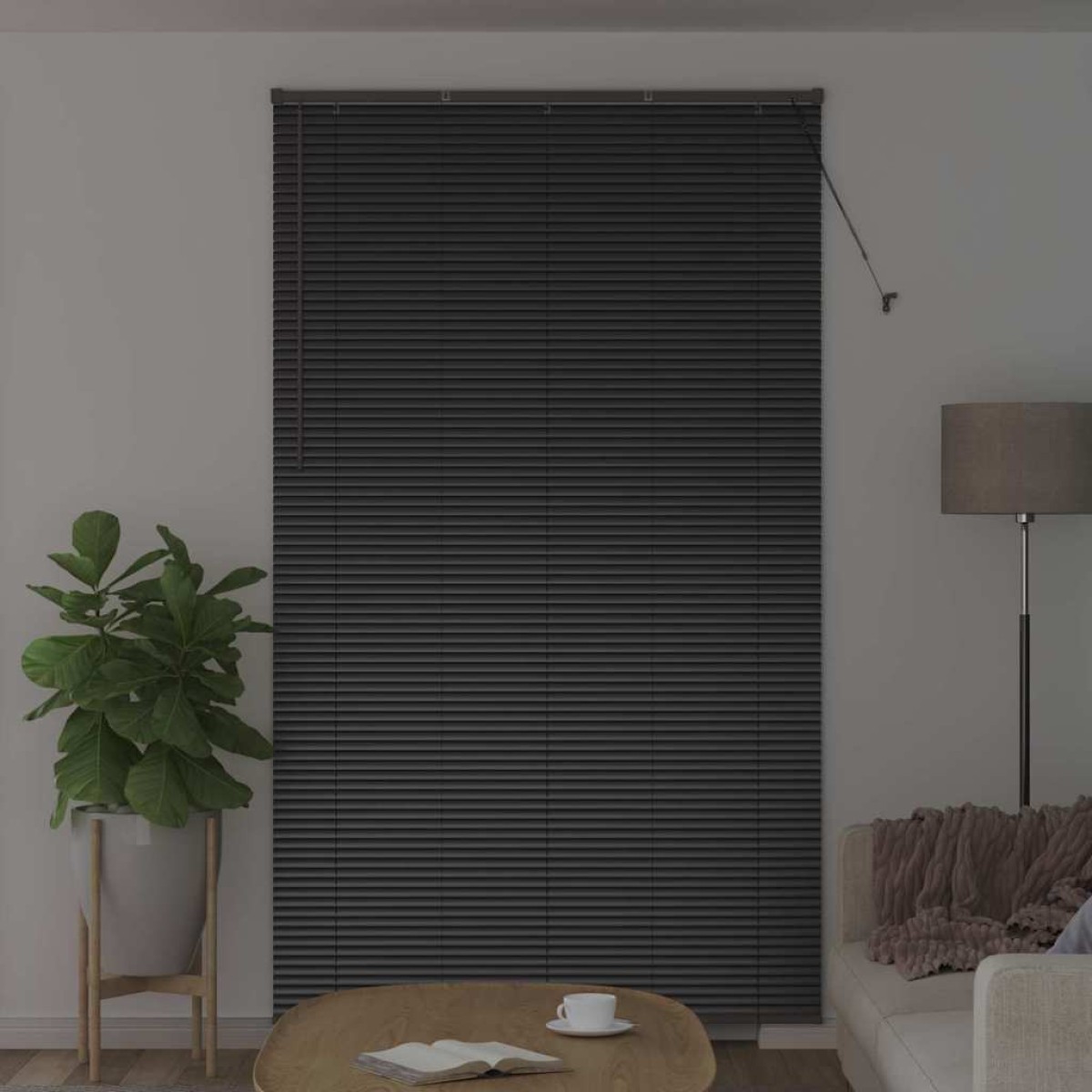 vidaXL Βενετσιάνικες Ρόδες Μαύρο 220 x 130 εκ Αλουμίνιο
