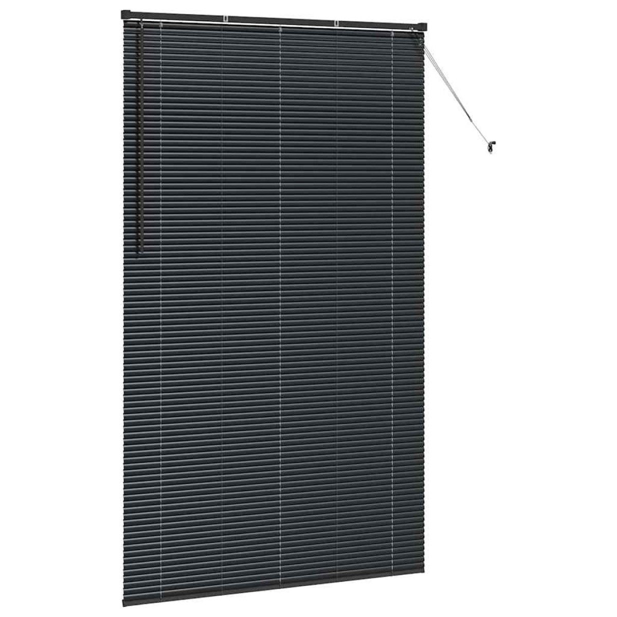 vidaXL Βενετσιάνικες Ρόδες Μαύρο 220 x 130 εκ Αλουμίνιο