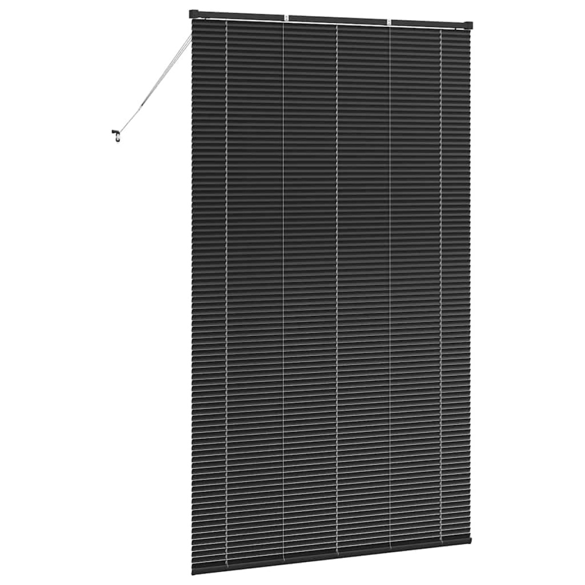 vidaXL Βενετσιάνικες Ρόδες Μαύρο 220 x 135 εκ Αλουμίνιο