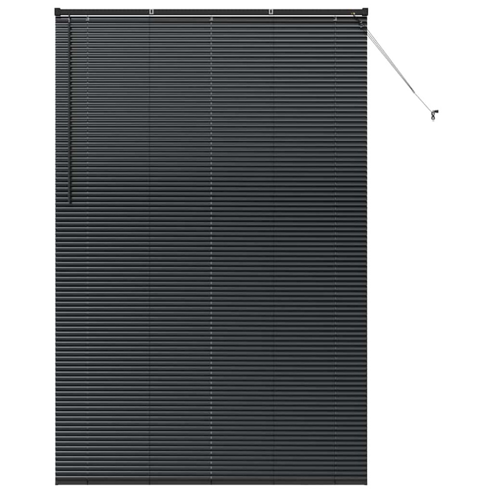 vidaXL Βενετσιάνικες Ρόδες Μαύρο 220 x 140 cm Αλουμίνιο