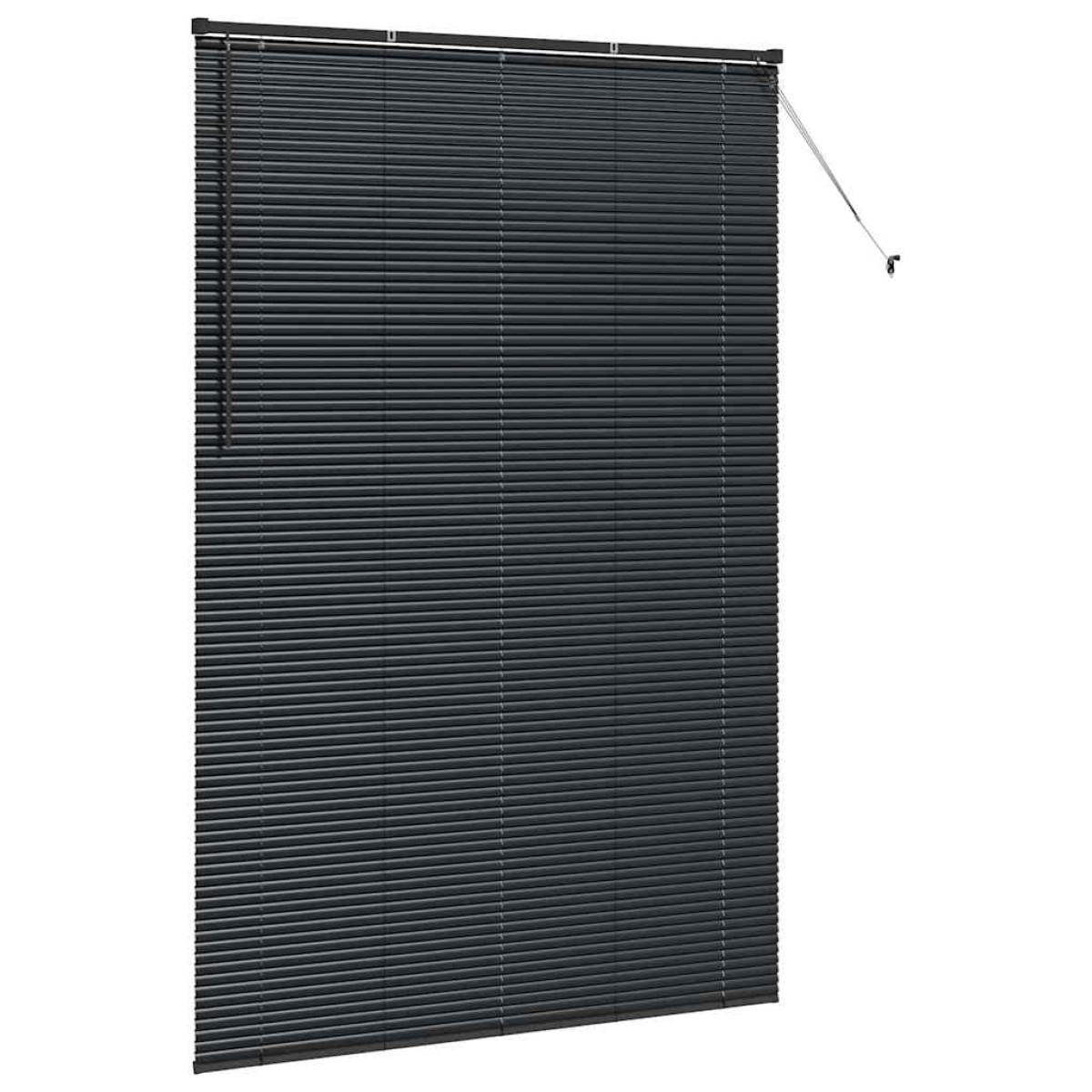vidaXL Βενετσιάνικες Ρόδες Μαύρο 220 x 145 εκ Αλουμίνιο
