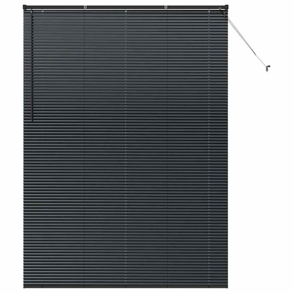 vidaXL Βενετσιάνικες Ρόδες Μαύρο 220 x 155 εκ Αλουμίνιο
