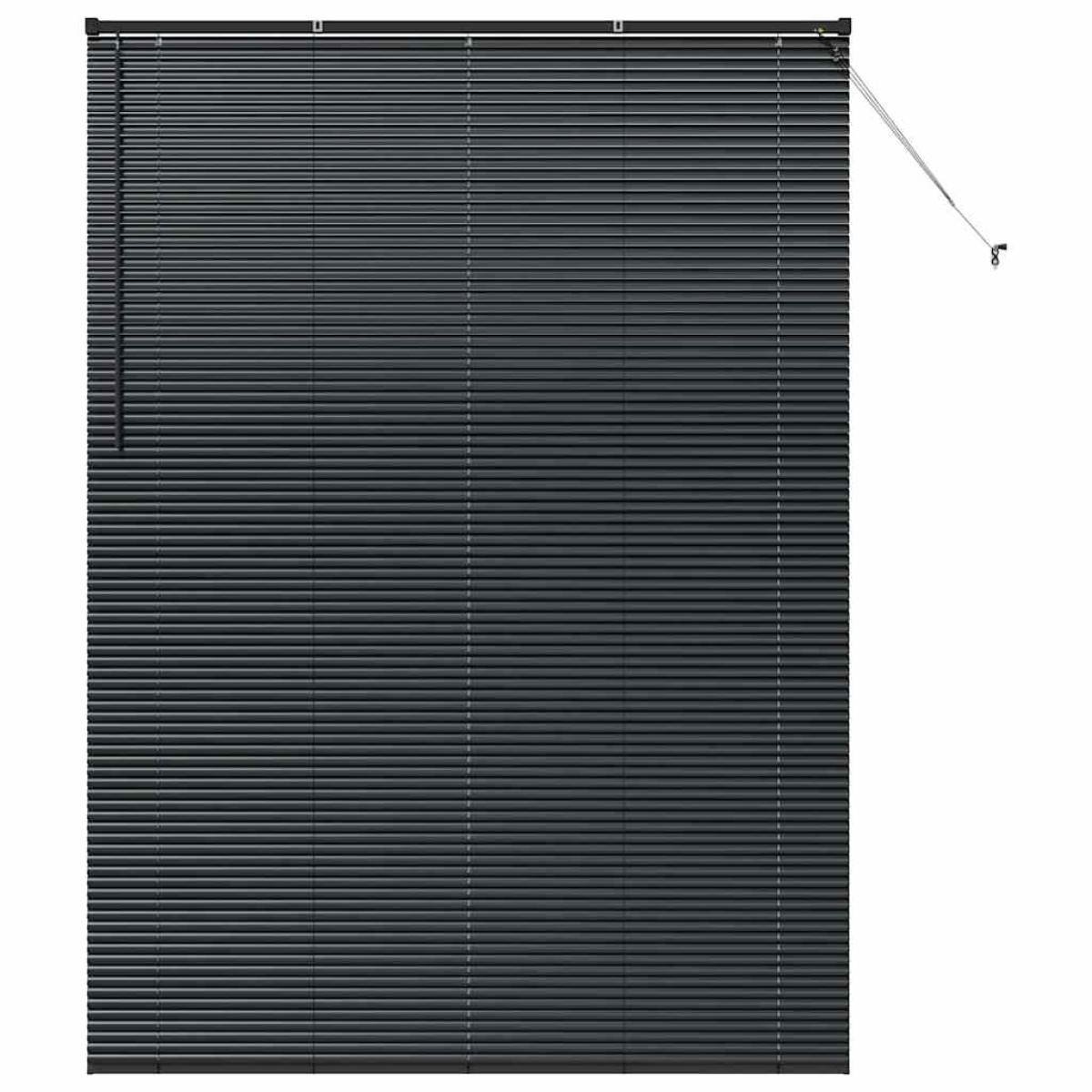 vidaXL Βενετσιάνικες Ρόδες Μαύρο 220 x 155 εκ Αλουμίνιο