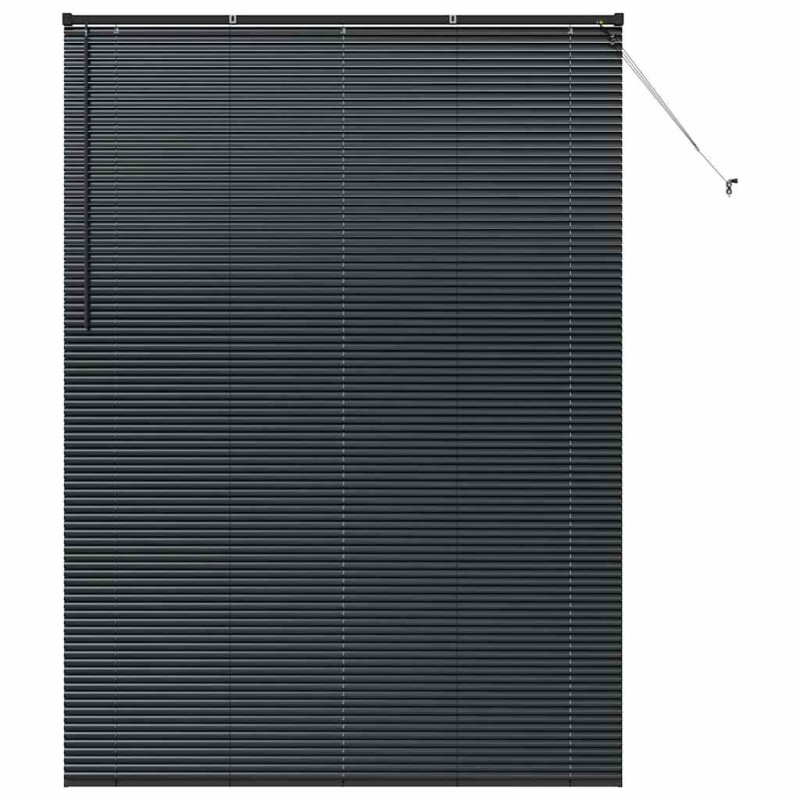 vidaXL Βενετσιάνικες Ρόδες Μαύρο 220 x 155 εκ Αλουμίνιο