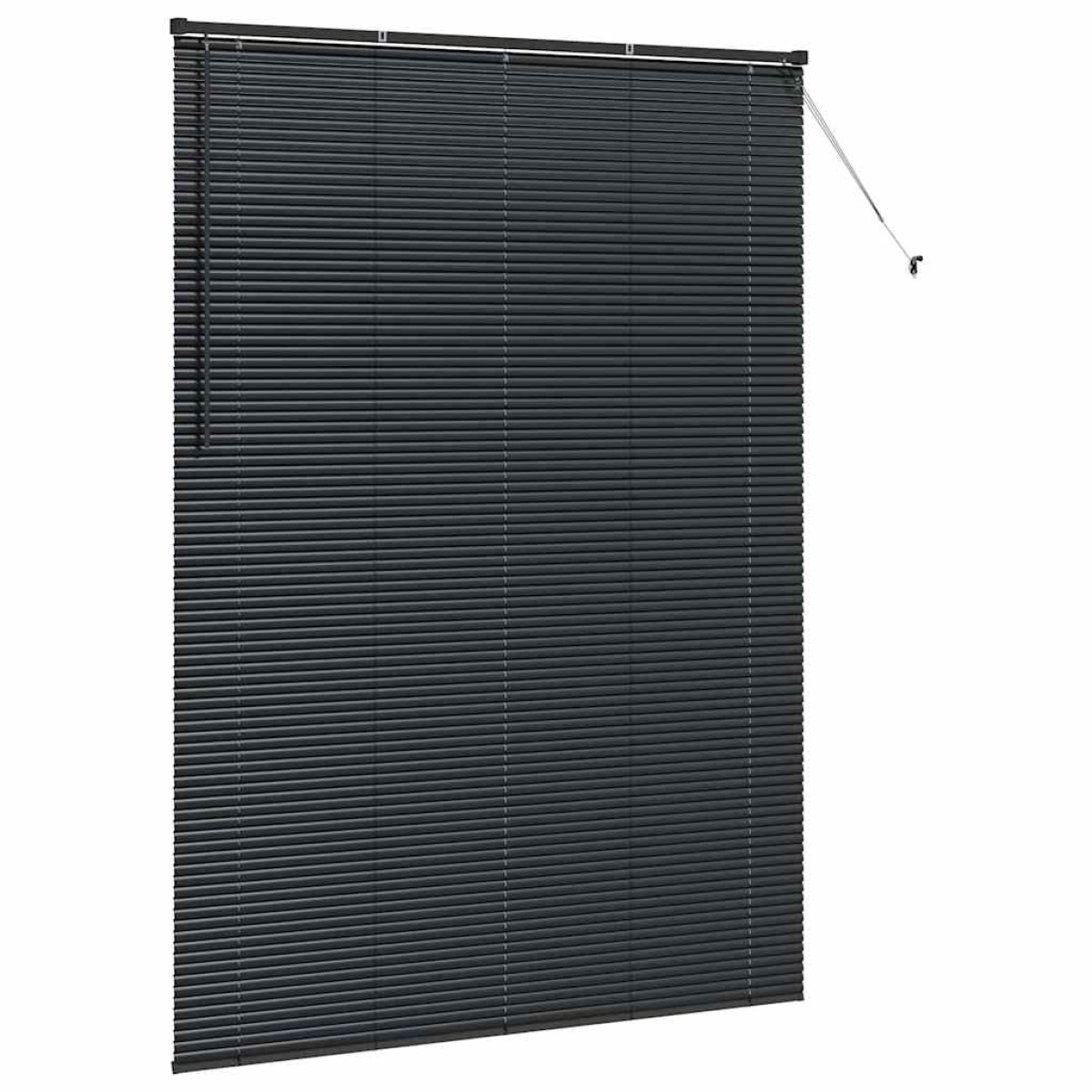 vidaXL Βενετσιάνικες Ρόδες Μαύρο 220 x 155 εκ Αλουμίνιο