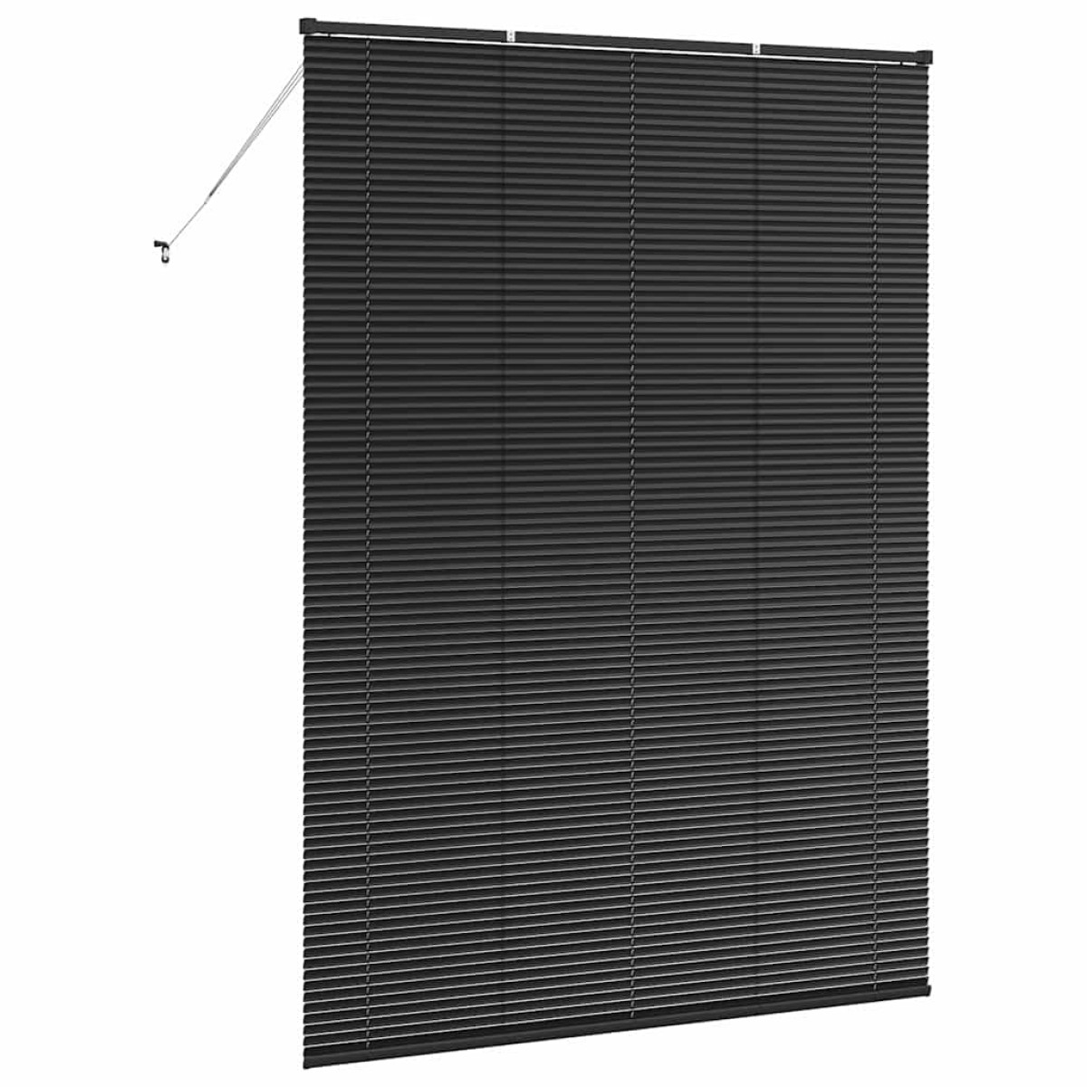 vidaXL Βενετσιάνικες Ρόδες Μαύρο 220 x 155 εκ Αλουμίνιο