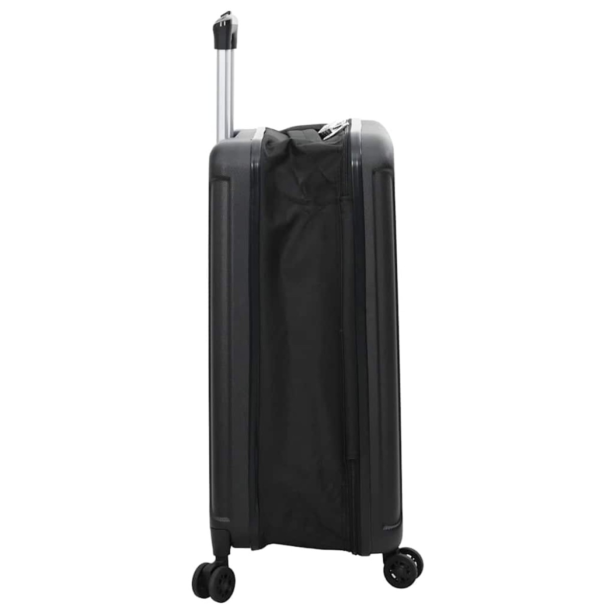 vidaXL Βαλίτσα με κλειδαριά Μαύρο 34 x 23 x 55.5 εκ. ΑΒΣ Πλαστικό