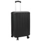 vidaXL Βαλίτσα με κλειδαριά Μαύρο 34 x 23 x 55.5 εκ. ΑΒΣ Πλαστικό