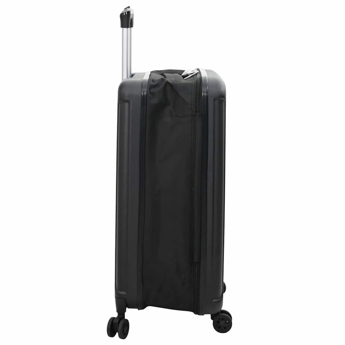 vidaXL Βαλίτσα με κλειδαριά Μαύρο 43 x 27 x 66 εκ. ΑΒΣ Πλαστικό