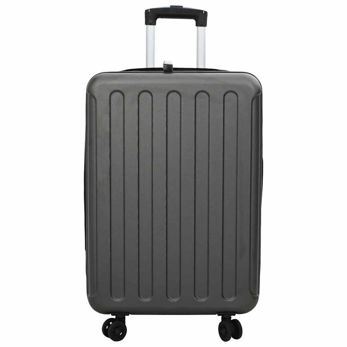 vidaXL Βαλίτσα με κλειδαριά Σκούρο γκρι 43 x 27 x 66 εκ. ΑΒΣ Πλαστικό