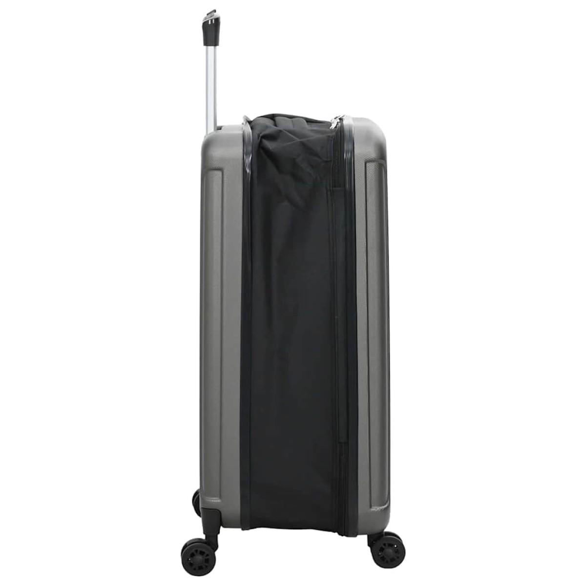 vidaXL Βαλίτσα με κλειδαριά Σκούρο γκρι 43 x 27 x 66 εκ. ΑΒΣ Πλαστικό