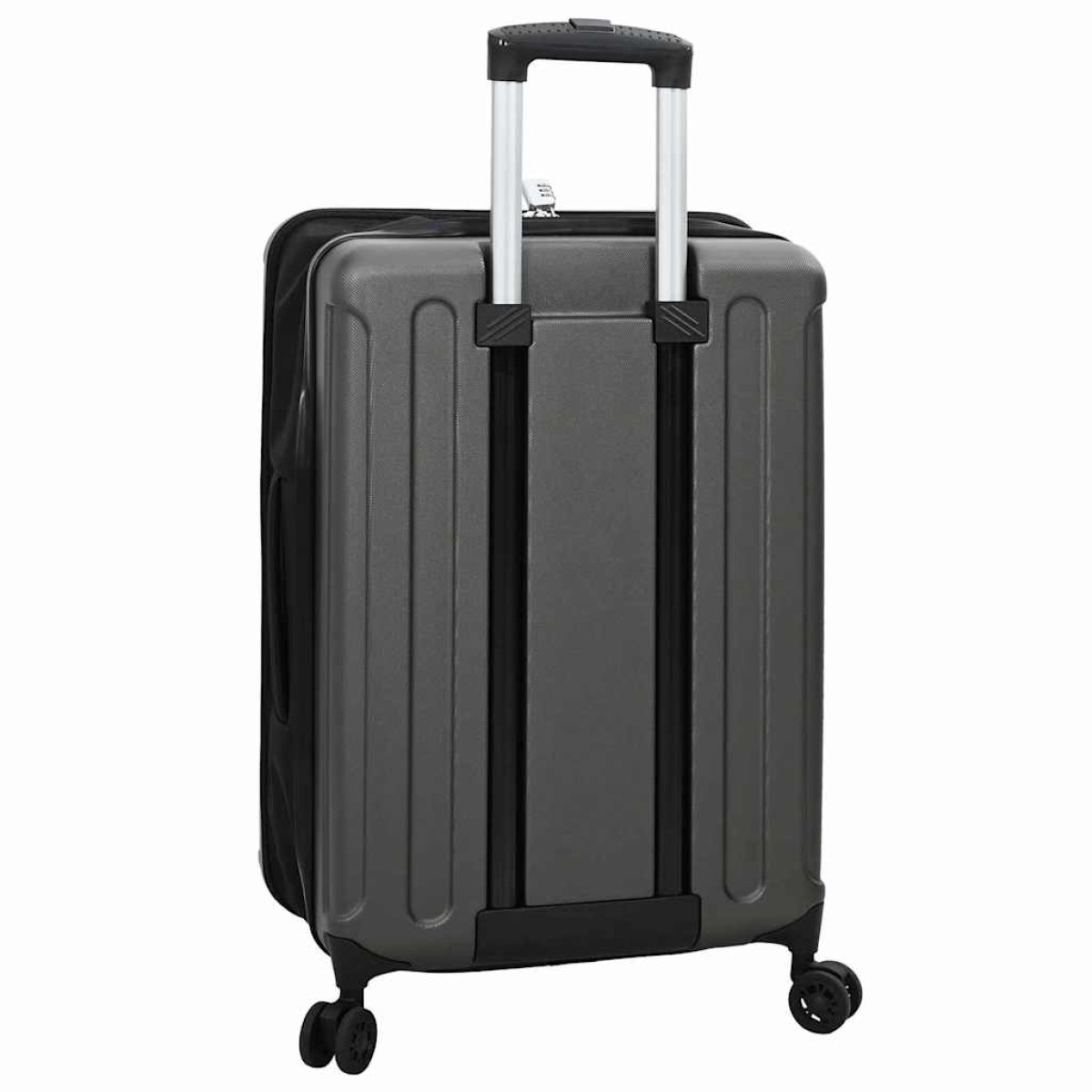 vidaXL Βαλίτσα με κλειδαριά Σκούρο γκρι 43 x 27 x 66 εκ. ΑΒΣ Πλαστικό