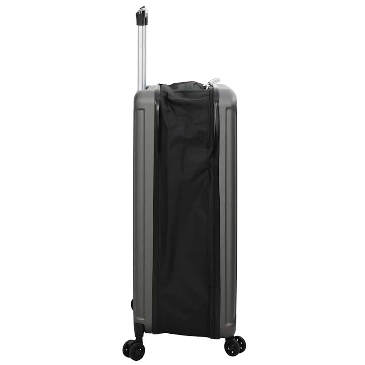 vidaXL Βαλίτσα με κλειδαριά Σκούρο γκρι 50 x 30 x 76 εκ. ΑΒΣ Πλαστικό