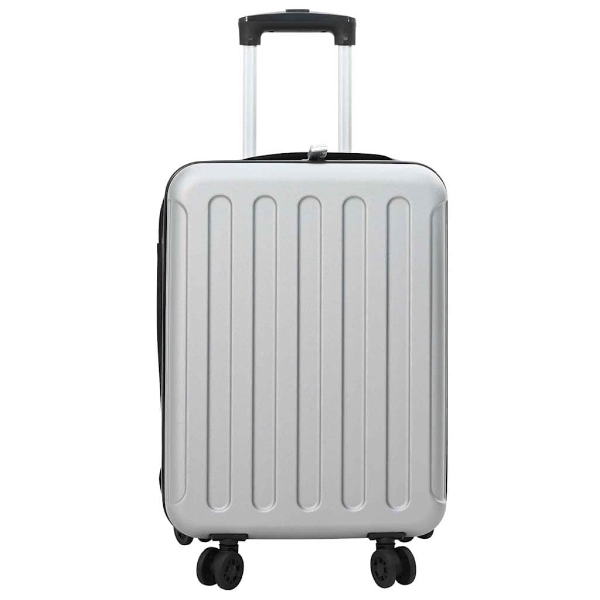 vidaXL Βαλίτσα με κλειδαριά Ασημί 34 x 23 x 55.5 εκ. ΑΒΣ Πλαστικό