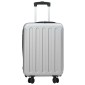 vidaXL Βαλίτσα με κλειδαριά Ασημί 34 x 23 x 55.5 εκ. ΑΒΣ Πλαστικό