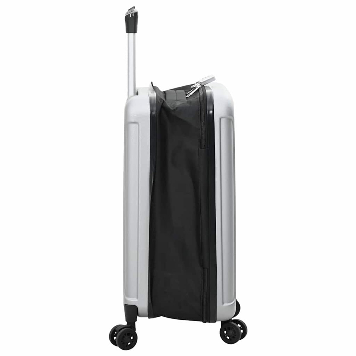 vidaXL Βαλίτσα με κλειδαριά Ασημί 34 x 23 x 55.5 εκ. ΑΒΣ Πλαστικό