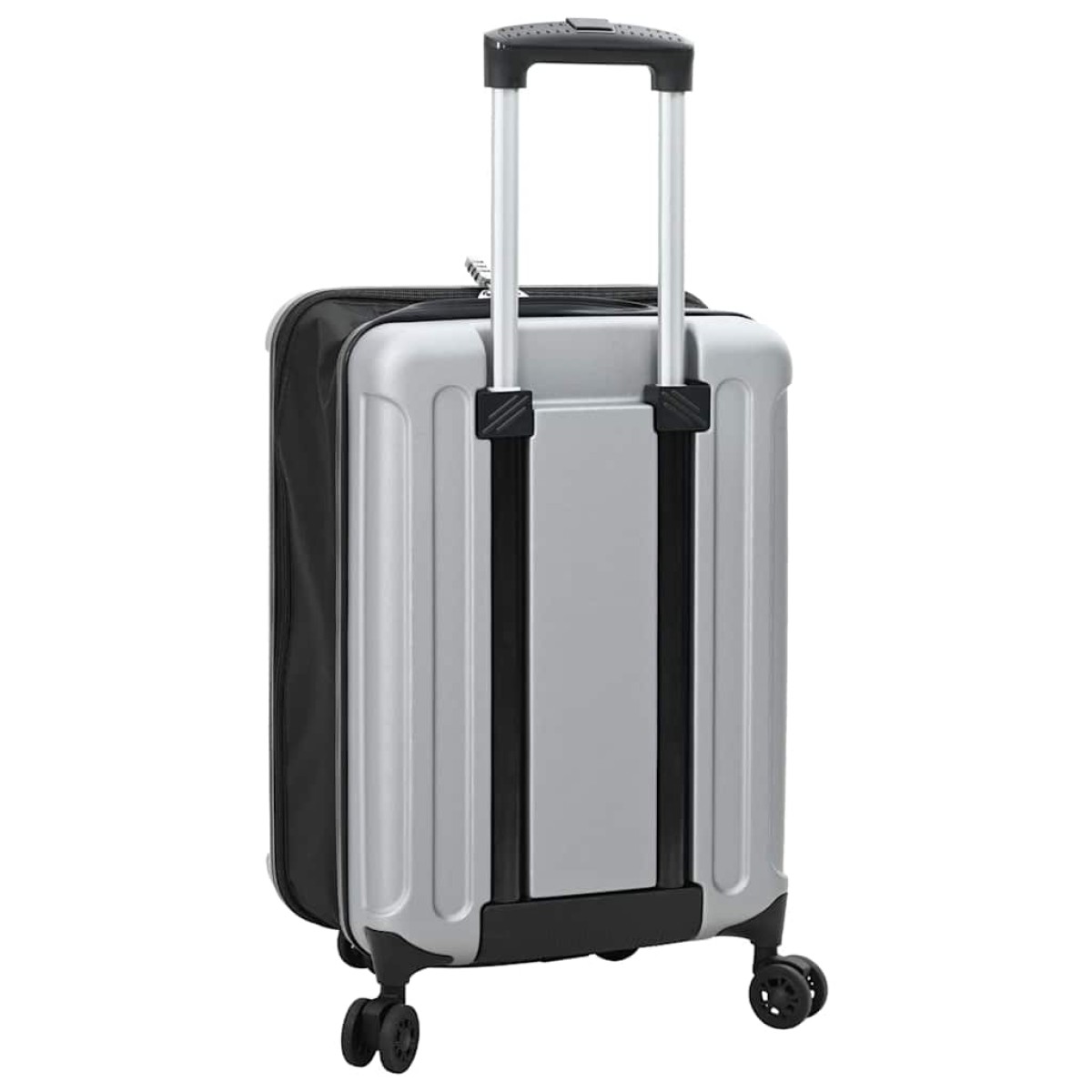 vidaXL Βαλίτσα με κλειδαριά Ασημί 34 x 23 x 55.5 εκ. ΑΒΣ Πλαστικό
