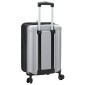 vidaXL Βαλίτσα με κλειδαριά Ασημί 34 x 23 x 55.5 εκ. ΑΒΣ Πλαστικό