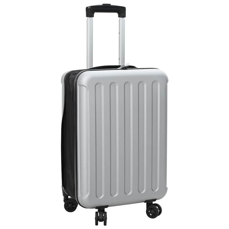 vidaXL Βαλίτσα με κλειδαριά Ασημί 34 x 23 x 55.5 εκ. ΑΒΣ Πλαστικό