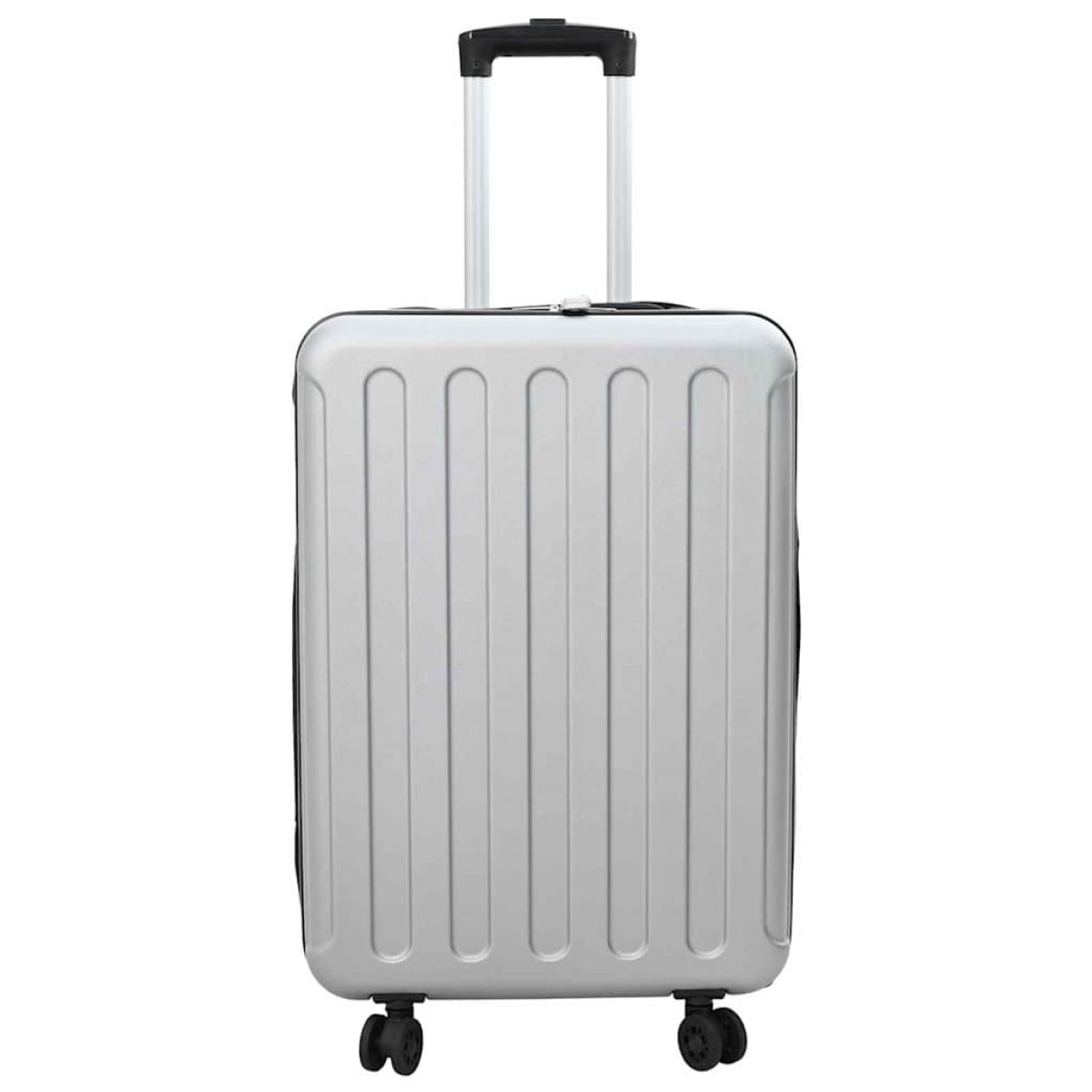 vidaXL Βαλίτσα με κλειδαριά Ασημί 43 x 27 x 66 εκ. ΑΒΣ Πλαστικό