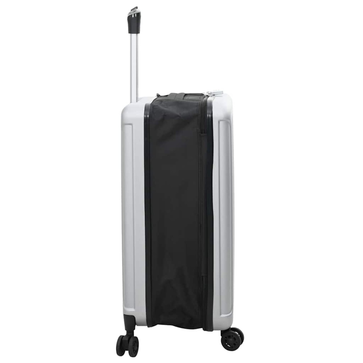 vidaXL Βαλίτσα με κλειδαριά Ασημί 43 x 27 x 66 εκ. ΑΒΣ Πλαστικό