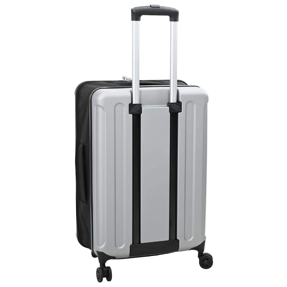 vidaXL Βαλίτσα με κλειδαριά Ασημί 43 x 27 x 66 εκ. ΑΒΣ Πλαστικό