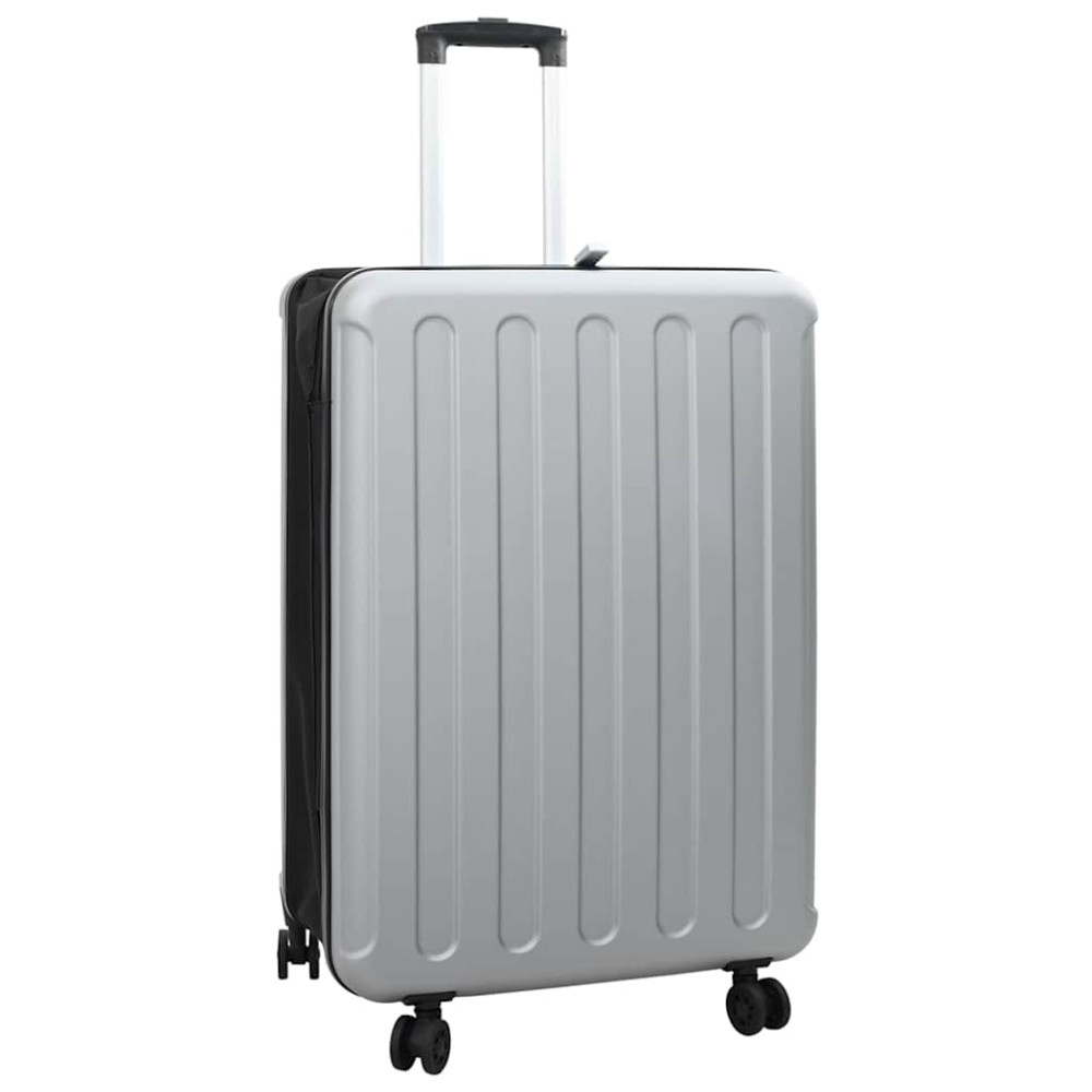 vidaXL Βαλίτσα με κλειδαριά Ασημί 50 x 30 x 76 εκ. ΑΒΣ Πλαστικό