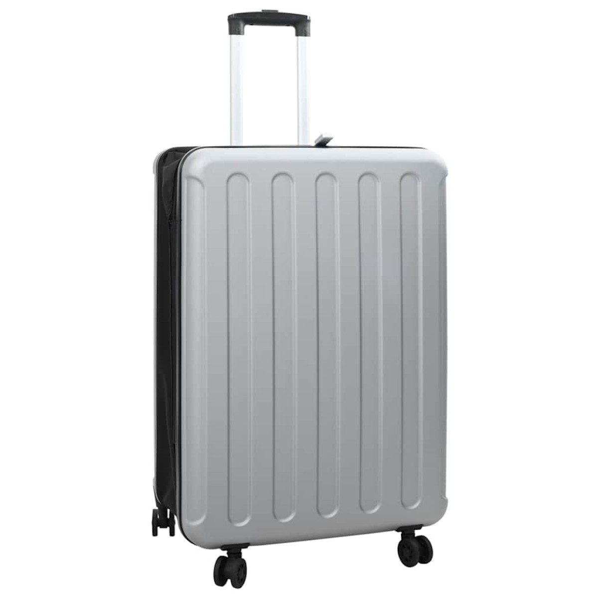 vidaXL Βαλίτσα με κλειδαριά Ασημί 50 x 30 x 76 εκ. ΑΒΣ Πλαστικό