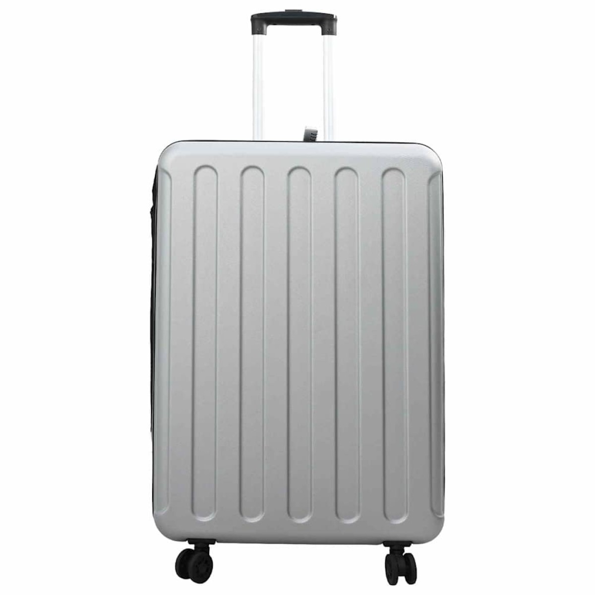 vidaXL Βαλίτσα με κλειδαριά Ασημί 50 x 30 x 76 εκ. ΑΒΣ Πλαστικό