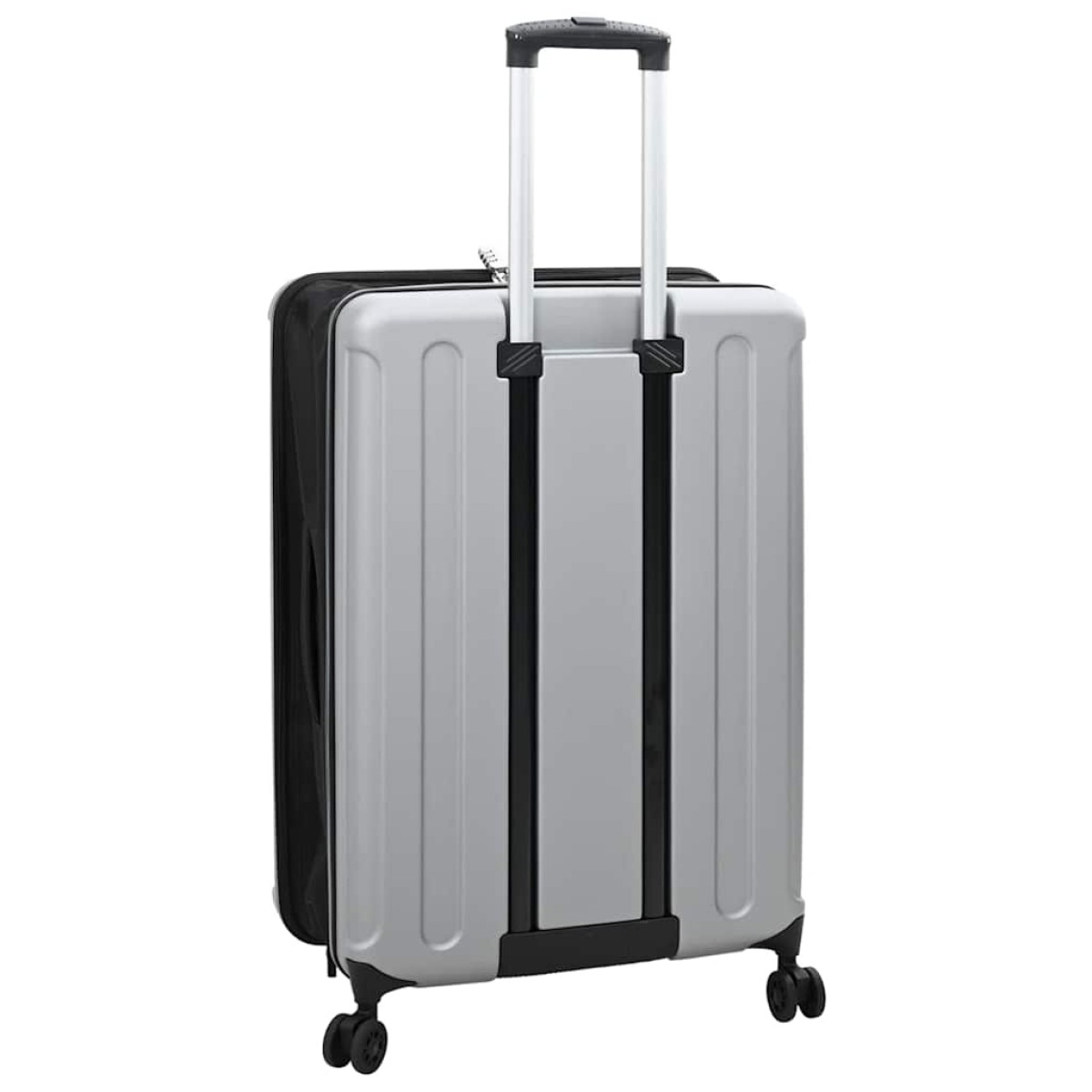 vidaXL Βαλίτσα με κλειδαριά Ασημί 50 x 30 x 76 εκ. ΑΒΣ Πλαστικό