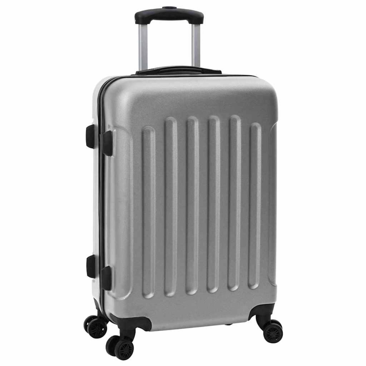 vidaXL Βαλίτσα με κλειδαριά 3 τμχ. Ασημί 50 x 31 x 78 εκ ΑΒΣ Πλαστικό